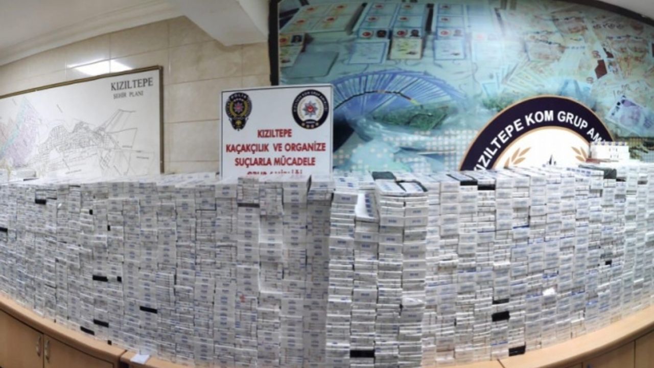 Kızıltepe'de 26 bin 400 paket kaçak sigara ele geçirildi