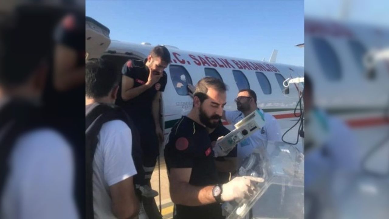 Siirt'te metabolik rahatsızlığı bulunan bebek ambulans uçakla Adana'ya sevk edildi