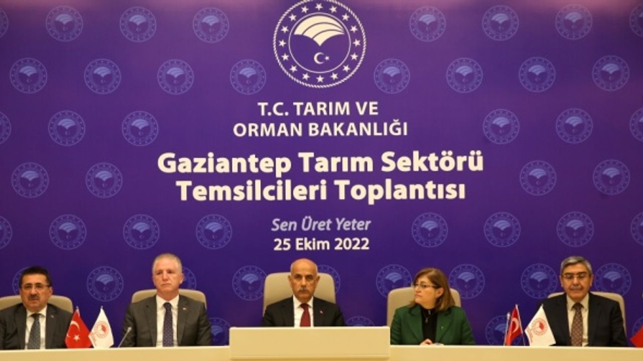 Bakan Kirişci, Gaziantep'te Tarım Sektörü Temsilcileri Toplantısı'nda konuştu:
