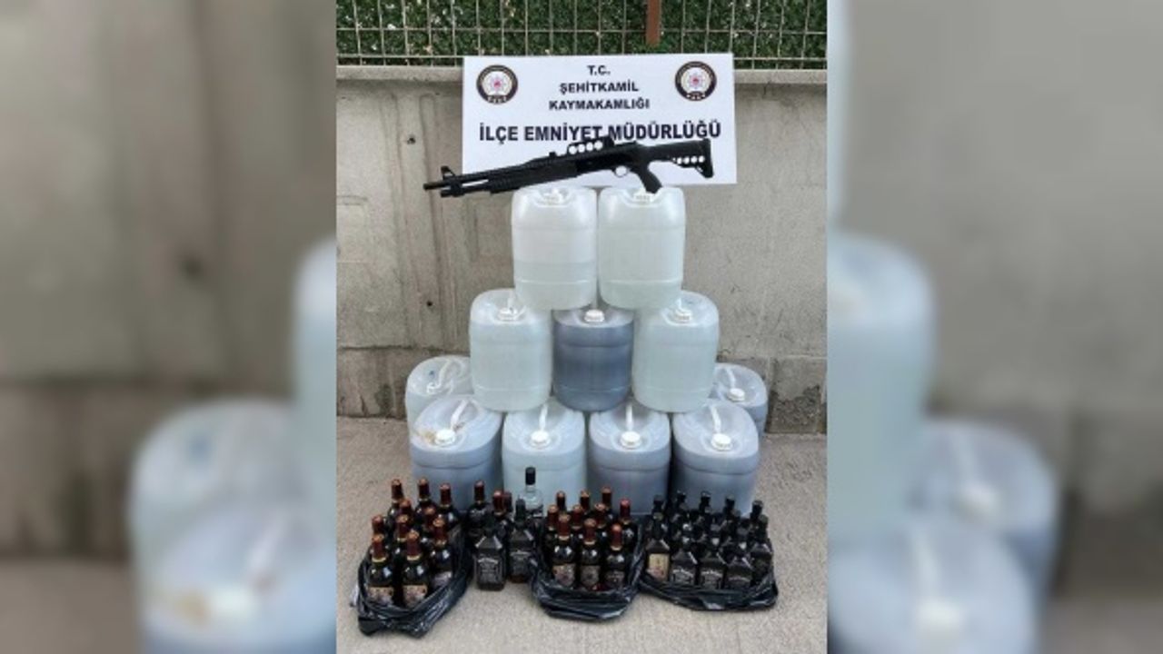 Gaziantep'te 400 litre sahte alkol ele geçirildi