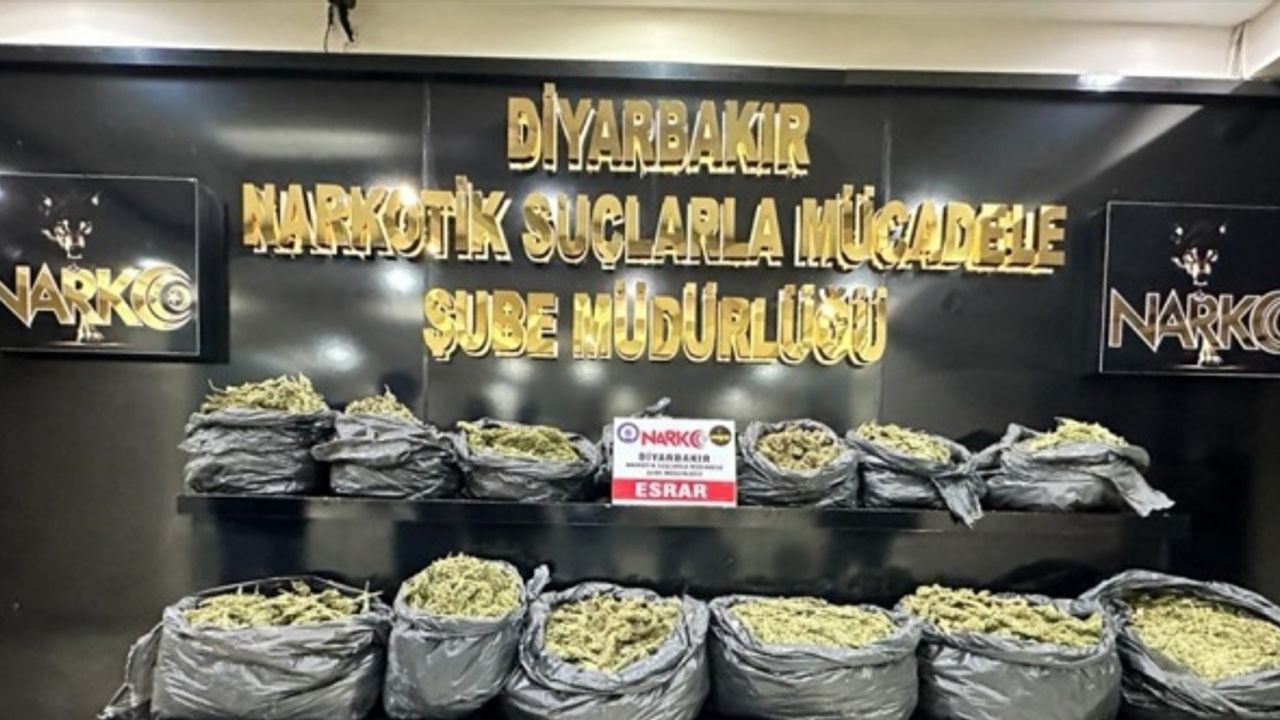 Diyarbakır'da 51 kilo 750 gram esrar ele geçirildi