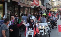 Gaziantep'te motosiklet tutkunları gazilerle şehir turu attı