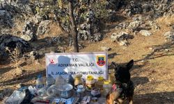 Adıyaman'da terör operasyonunda yaşam malzemeleri ele geçirildi