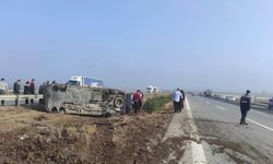Gaziantep'te devrilen minibüsteki 1 kişi öldü, 10 kişi yaralandı