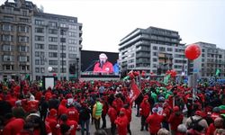 Belçika'da çalışanlar hayat pahalılığını protesto için greve gitti