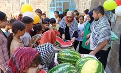 Şanlıurfa'da Filistin temalı karpuz etkinliği düzenlendi