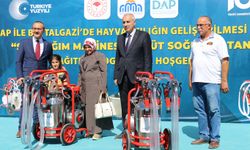 Çiftçilere süt sağım makinesi ve süt soğutma tankı dağıtıldı