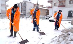 Battalgazi Belediyesinden karla mücadele çalışması