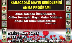 ​Karacadağ mayın şehidlerini anma programına davet