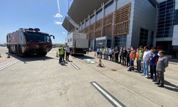 Batman Havalimanı’nda uygulamalı yakıt sızıntısı eğitimi gerçekleştirildi