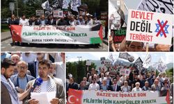 Bursa'da "Gazze'de İşgale Son, Filistin İçin Kampüsler Ayakta" yürüyüşü düzenlendi