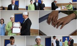 Hafızlığını tamamlayan görme engelli çocuklar: Çok mutluyuz