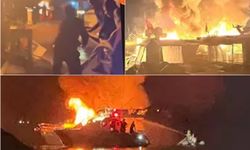 Tuzla'da tekne yangını: 4 tekne kül oldu