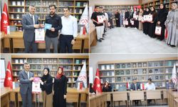 Umre ödüllü bilgi yarışmasında dereceye giren öğrenciler ödüllendirildi