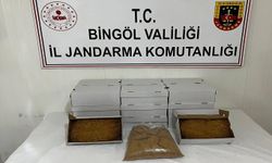 Bingöl’de yol kontrolünde 20 kilo kaçak tütün ele geçirildi