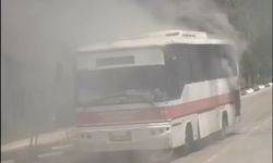 Halk otobüsü alevlere teslim oldu