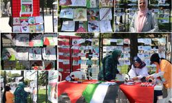 İstanbul'da "Gazze’nin Sesi Ol Zulmü Postala" resim sergisi