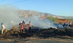 Malatya'da samanlık yangını: Tonlarca saman küle döndü