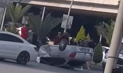 Otomobil refüje çarparak takla attı: 1 kişi yaralandı