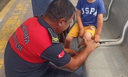 Şanlıurfa'da 5 yaşındaki çocuğun ayağı oturağa sıkıştı