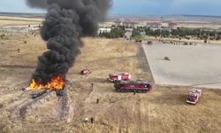 Şırnak Şerafettin Elçi Havalimanı'nda yapılan yangın tatbikatı gerçeği aratmadı