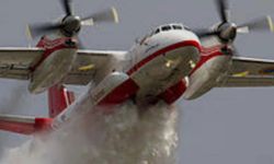 Yangın söndürme uçağı Seyhan Barajı’na düştü: Pilot sağ kurtarıldı