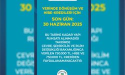 Yerinde dönüşüm ve hibe-kredileri için son gün 30 Haziran 