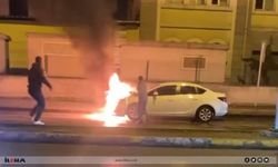 Bingöl’de park halindeki araç alev aldı