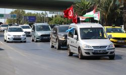İstanbul'da Gazze için araç konvoyu