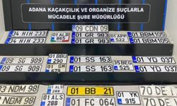 Adana'da oto yıkamacıya operasyon: 27 sahte plaka ele geçirildi