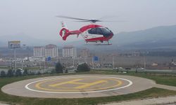 Ambulans helikopter yaşlı hasta için havalandı