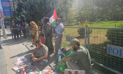 Ankara’da ABD Elçiliği önünde süresiz Gazze nöbeti başladı