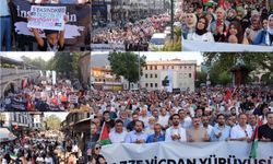 Bursa'da binlerce kişi Gazze için yürüdü