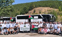 Bursa'dan yüzlerce kişi "Anadolu'dan Meclis'e Meclis'ten Gazze'ye" yürüyüşü için yola çıktı