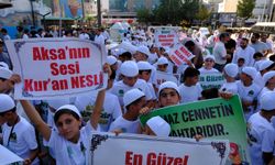 "Hayat Namazla Güzeldir" etkinliğine katılan çocuklar Gazzeli akranlarını unutmadı