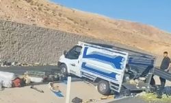 Pikap kontrolden çıktı, meyve ve sebzeler yola savruldu