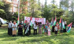 ABD Büyükelçiliği önündeki Gazze nöbeti 12. günde de devam ediyor