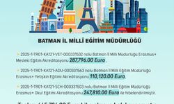 Batman İl Milli Eğitim Müdürlüğü'ne Erasmus+ programından 645 bin avro hibe