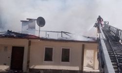 Malatya'da yapımı süren köy evinde yangın