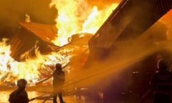 Samsun’da kereste fabrikasında yangın