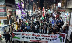 Ağrı'da Aksa Tufanı ve Gazze için binlerce kişi yürüdü