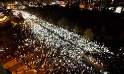 Aksa Tufanının yıldönümünde Diyarbakır'daki muhteşem kalabalık dron ile görüntülendi