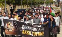 Batman Üniversitesi öğrencilerinden Gazze'ye destek yürüyüşü