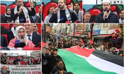 Binlerce öğrenci "Nehirden Denize Özgür Filistin" için yürüdü