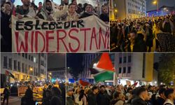 Frankfurt'ta binlerce kişi Filistin'e destek için toplandı 