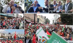 İstanbul'da on binler Gazze ve Özgürlük Filosu'na destek için yürüdü