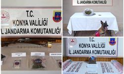 Konya’da Jandarma’dan uyuşturucu ve silah operasyonu: 3 farklı noktaya baskın