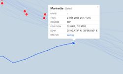Küresel Sumud Filosu'ndaki son gemi "Marinette" ilerleyişine devam ediyor