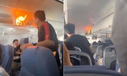 Lityum bataryanın alev alması sonucu yolcu uçağı acil iniş yaptı