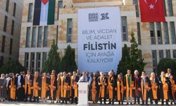 Mardin'de akademisyenler, Gazze için basın açıklaması düzenledi